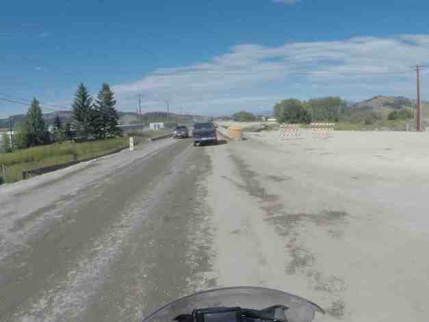 Roadwork on Hwy 2 approaching Kalispell
