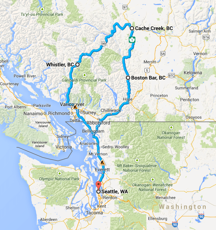 Cache Creek Loop route
