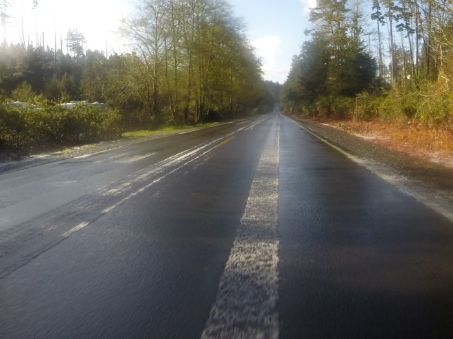 Hail on Three Capes Scenic Drive