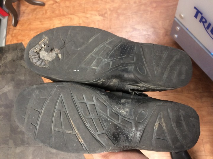 Worn out Tourmaster boots
