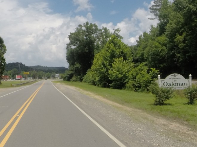 Entering Oakman, AL