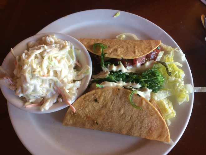 Ahi tuna tacos from The Buzzard's Roost, Key West