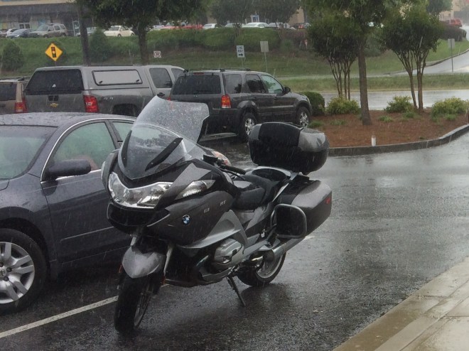 Lunch stop during rain storm