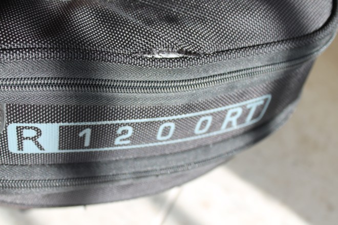 Tear in the tank bag