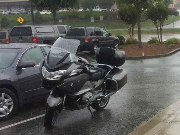 Lunch stop during rain storm