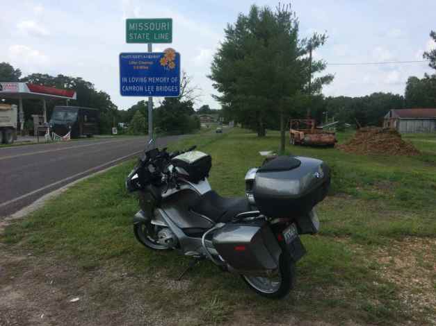 Crossing into Missouri, the final southern state in my tour