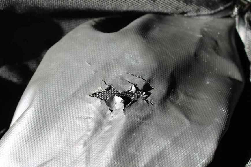 Torn waterproofing inside the Bestem liner