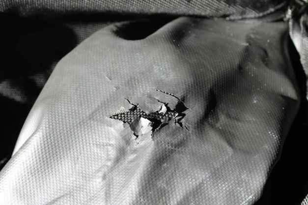 Torn waterproofing inside the Bestem liner