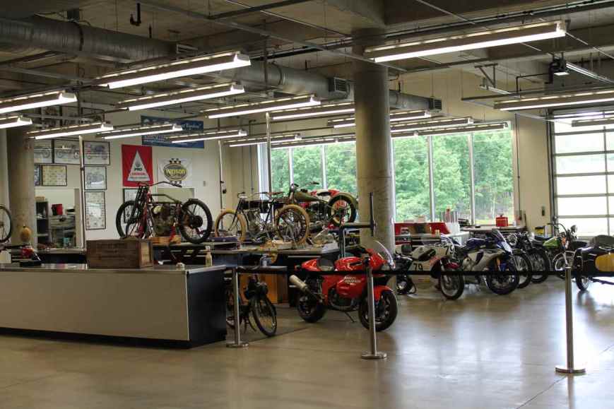Motorcycle restoration area
