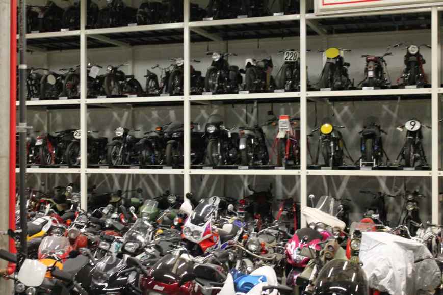 Basement warehousing of approximately 500 motorcycles
