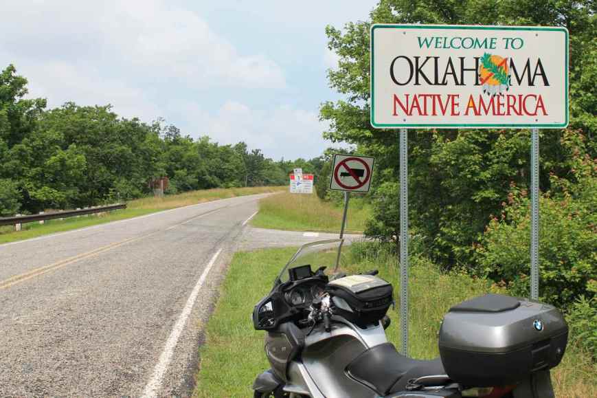 Entering Oklahoma along the Talimena Scenic Byway