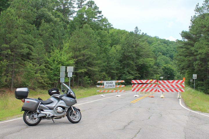 Western half of Talimena Byway closed due to high water.