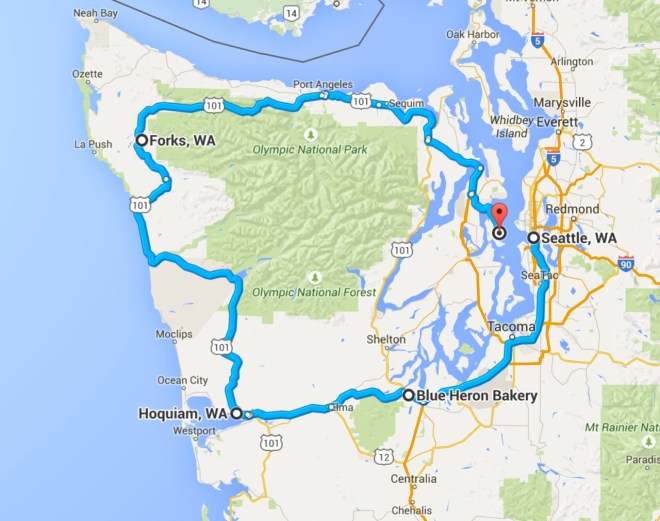 Route around Olympics