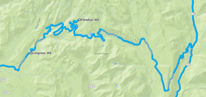Stevens Canyon and Paradise Roads