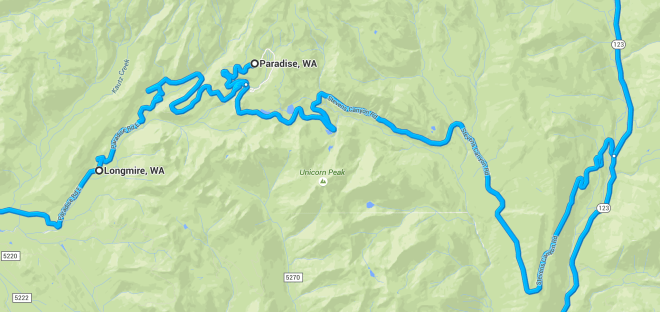 Stevens Canyon and Paradise Roads