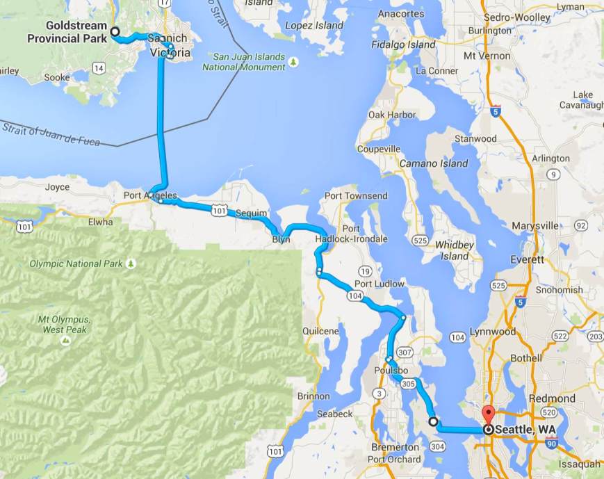 Day 8 Route with Ferries