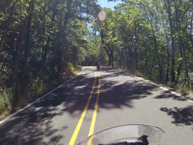 Historic Route 30 along the Columbia River in Oregon.