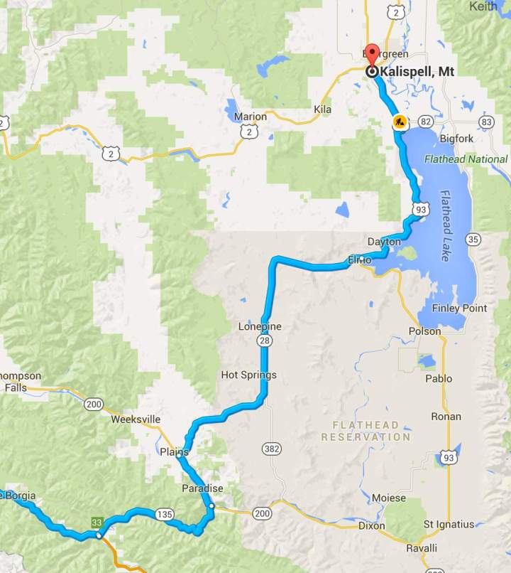 Day 1 Route - close up