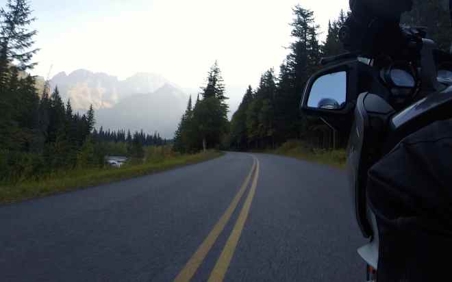 Riding along the Going-to-the-Sun Road