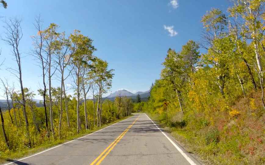 Hwy 49 approaching East Glacier Park Village