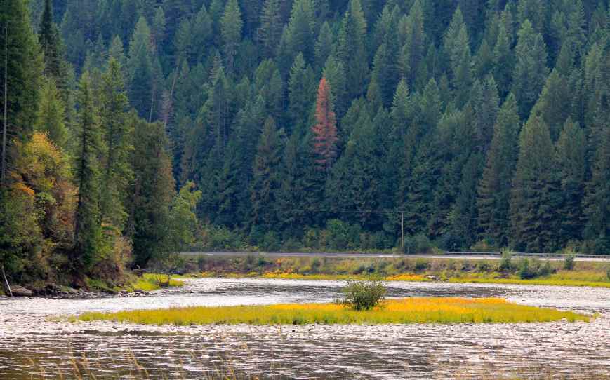 Lochsa River with Hwy 12 in background