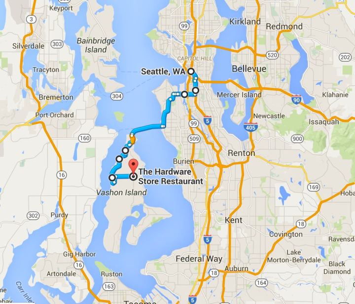 Route to Vashon