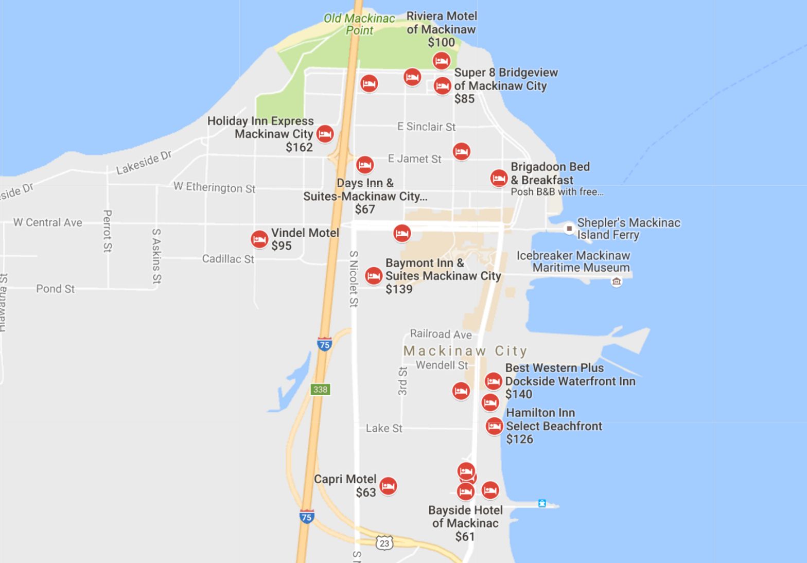 Motels near Mackinaw City