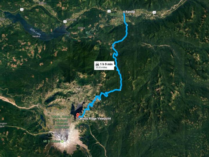 Windy Ridge road from Randle