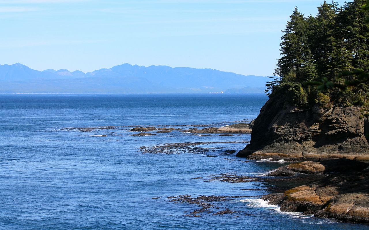 Looking north