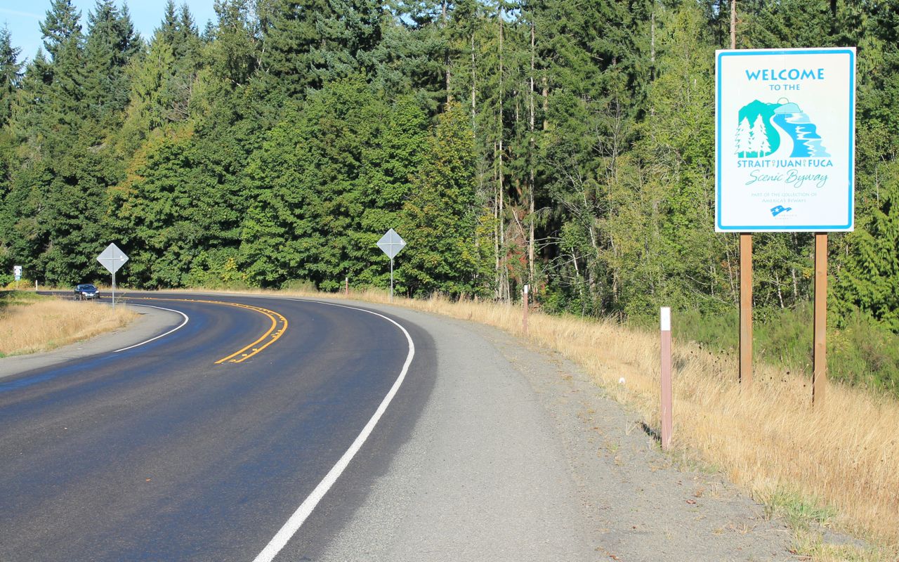 Sign for scenic byway