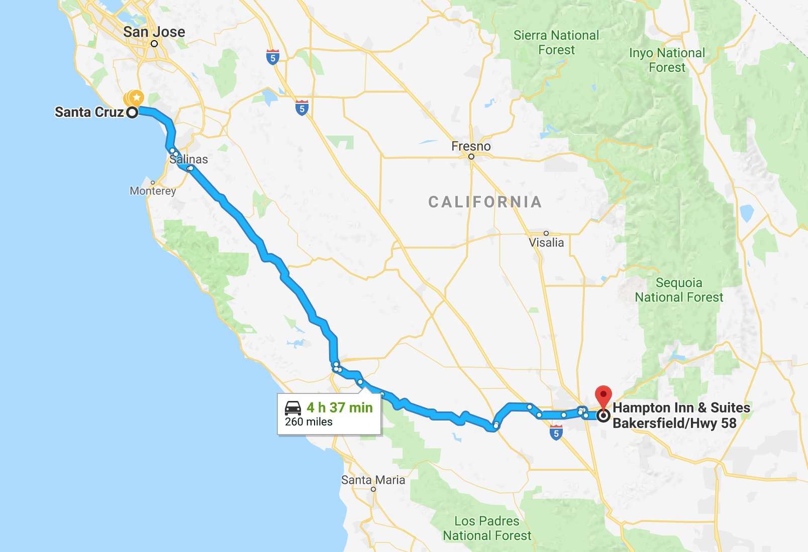 Day 8 route